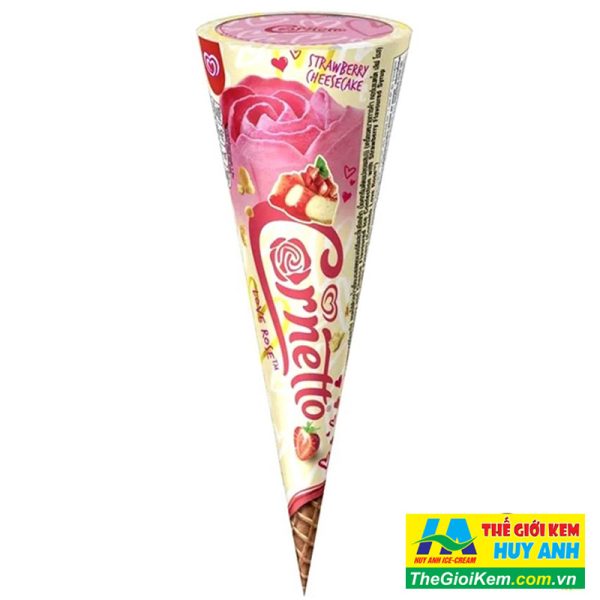 kem oc que cornetto hoa hong pho mai dau wall's 135ml